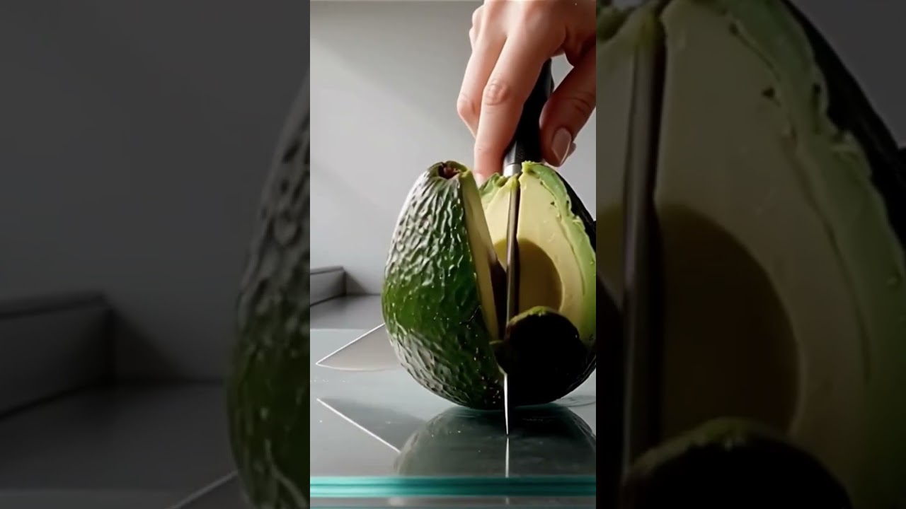 asmr cutting avocado 