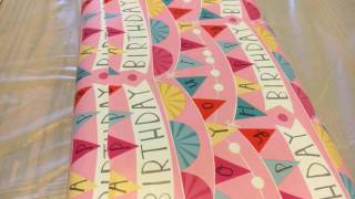 Wrapping a present in stop motion