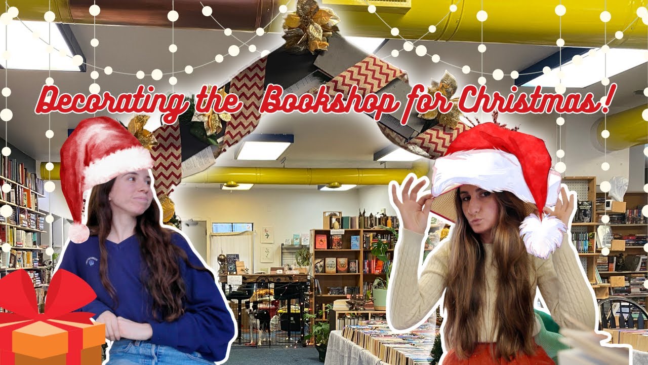 Bookshop Christmas Decorating and Organizing
