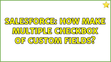 Salesforce: How make multiple checkbox of custom fields?