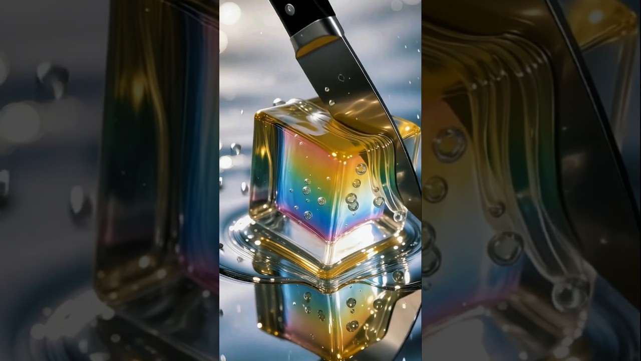 Ultra-Realistic Jelly Cube ASMR | Slow Motion Cutting Sounds | 8K Macro ASMR