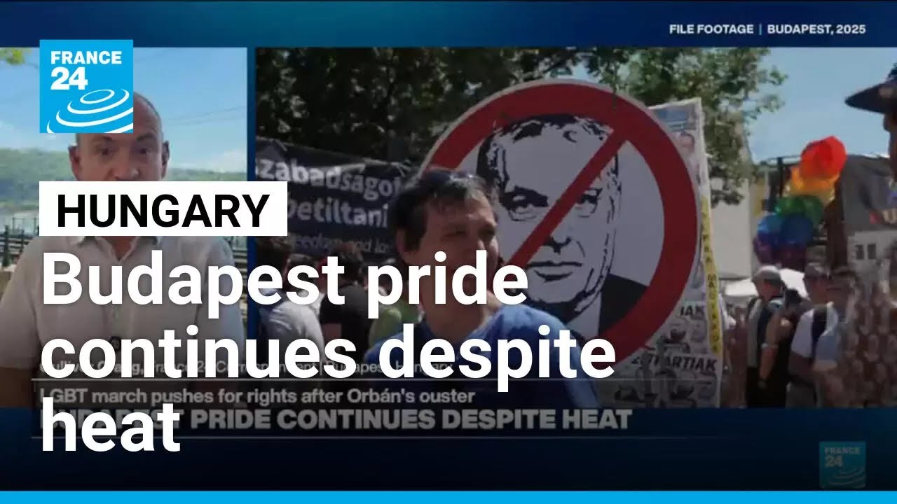 Budapest pride continues despite heat • FRANCE 24 English