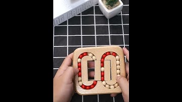 Wooden Rolling Ball Scroll Bead Toy Luban Lock Flat Intelligence Brain Teaser Puzzle