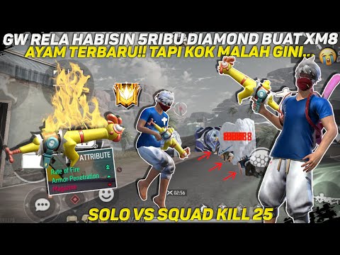 GW RELA HABISIN 5RIBU DIAMOND BUAT XM8 AYAM TERBARU!! TAPI KOK GINI.. - FREE FIRE