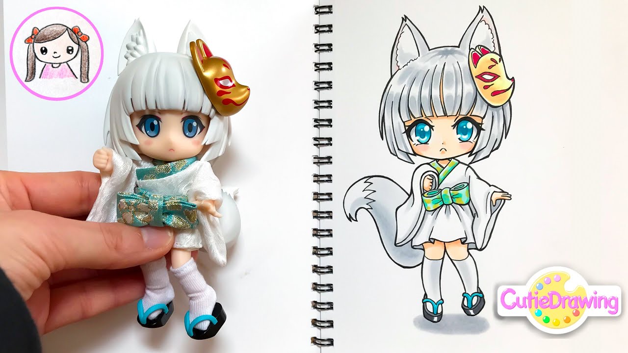 Unboxing White Fox Spirit doll ; Cu-poche Friends Kotobukiya
