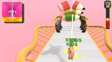 Sword Melter | Very Satisfying and Relaxing ASMR Slicing Game  | ASMR Slicing Game