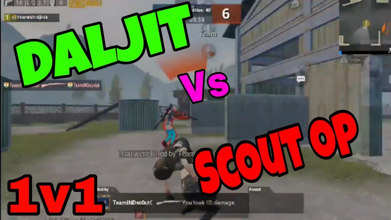 ScOutOP Vs DaLjit || INDScOutOP Vs INDiljit || 1v1 kar98 Challenge || PUBG MOBILE HIGHLIGHTS