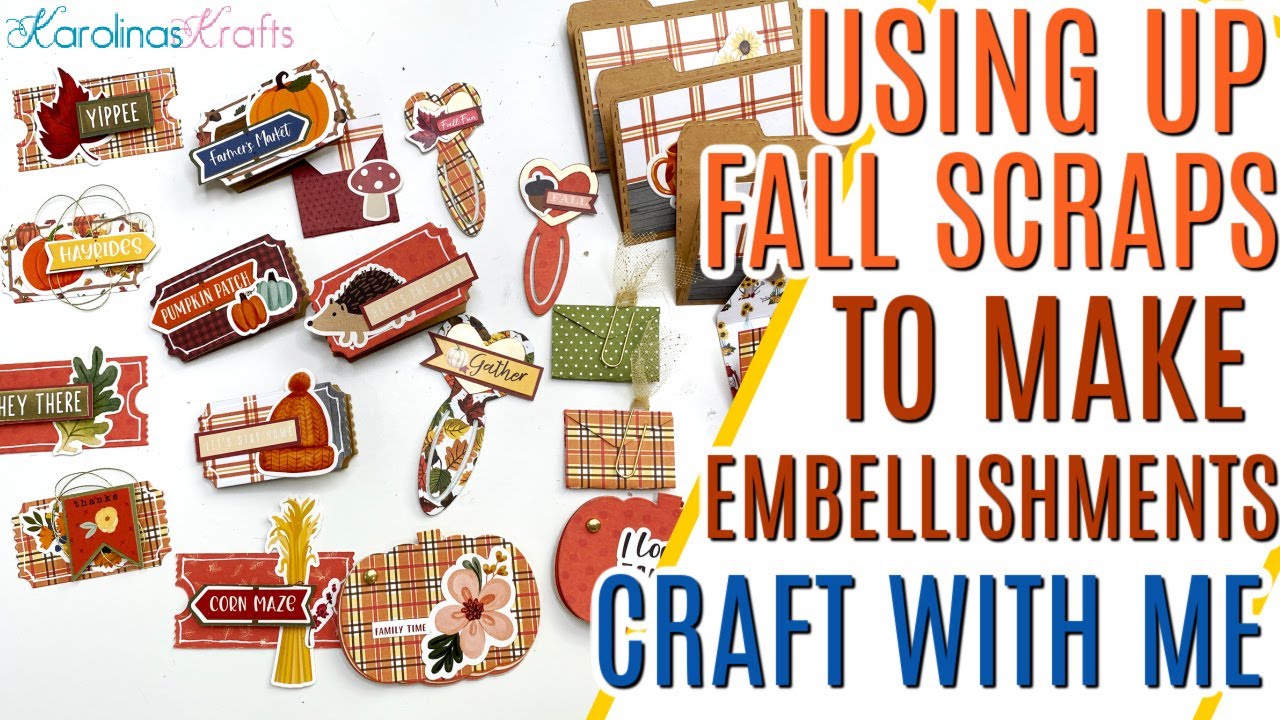 Using up FALL scraps to make Cute Journal Embellishments for Albums ...