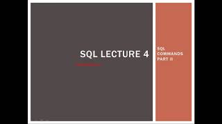 SQL Commands Part II (Malayalam) | SQL Lecture 4-