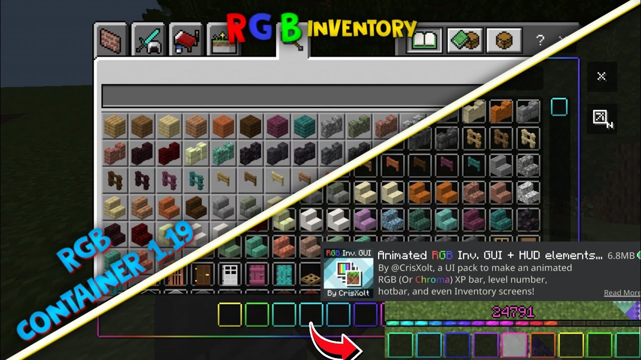Minecraft Inventory Color New •_• This Addon Can Convert Inventory in Minecraft To Rgb - YouTube