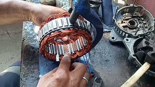 12 VDC Alternator Stator Rewinding/Tutorial part 3/Jhun Baula