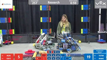 2019 VEX Worlds Research Q257, 4828s, 8301E vs 15376A, 45464z