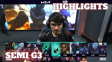 FNC vs RGE - Game 3 Highlights | Semi Final LEC 2021 Summer Playoffs | Fnatic vs Rogue G3