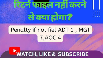 WHAT IF YOU DONT FILE RETURNS || Pvt LTD, LTD, OPC, || MGT 7,AOC 4,ADT 1,DIR 12 etc.  || Synopsis 24
