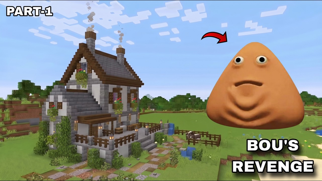 SURVIVING AGAINST BOU'S REVENGE PART 1 in Minecraft! 😱💀 | Coffin Meme Gameplay