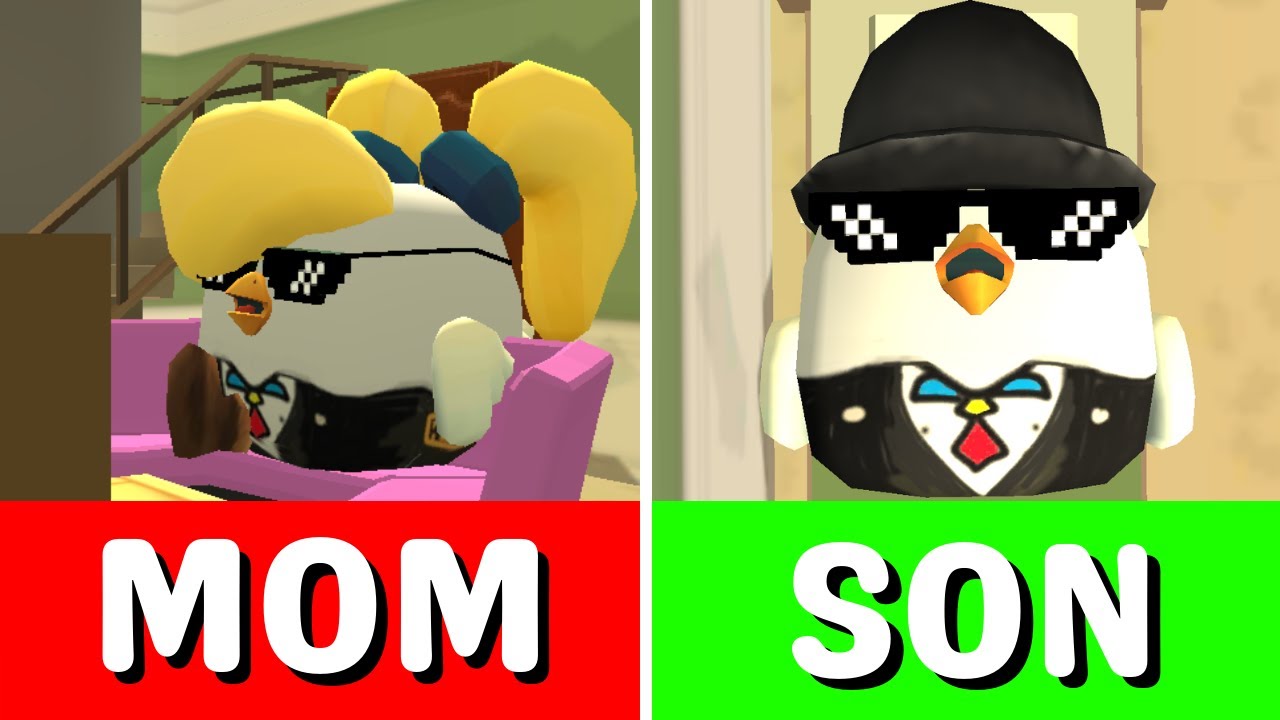 Bad Mom and Gamer Son Chicken Gun