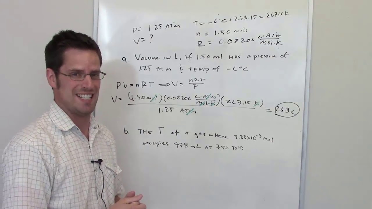 Chapter 10 part 6 combined gas law sample problem youtube