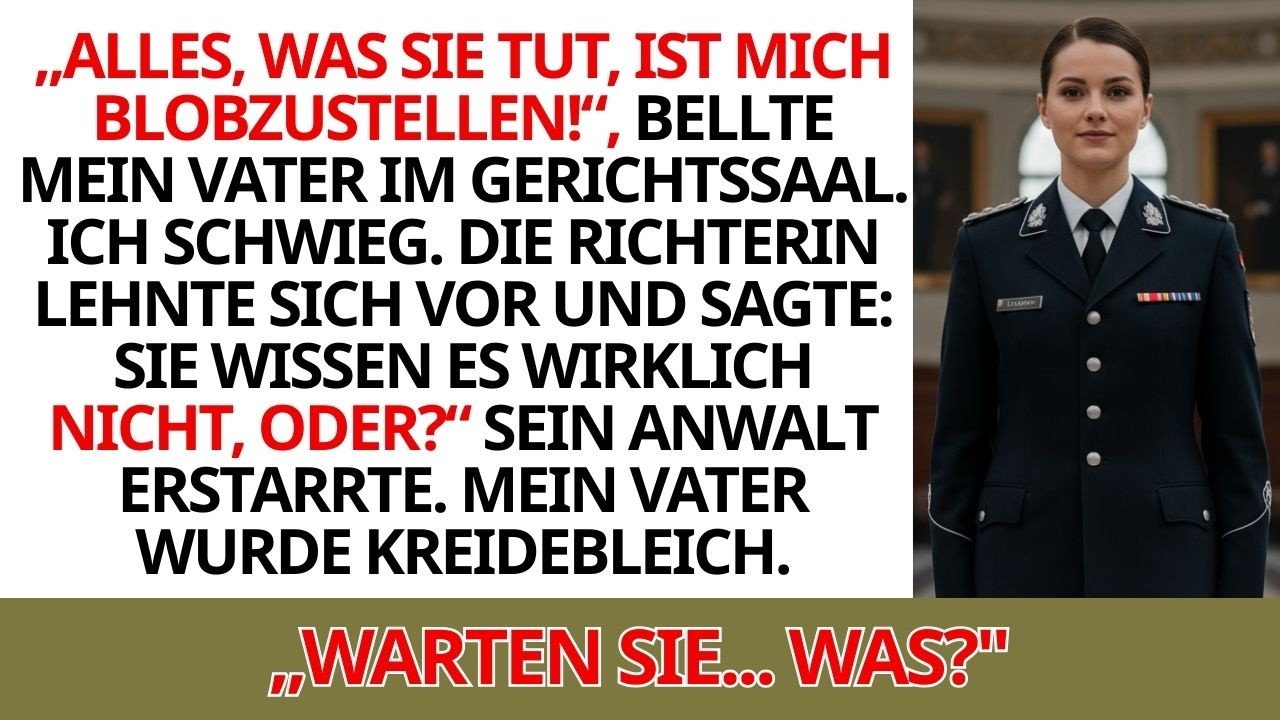 Mein Vater verspottet mich vor Gericht – bis die Richterin sagt: „Sie ist JAG.“