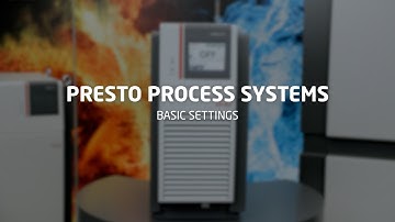 PRESTO - Basic settings | JULABO