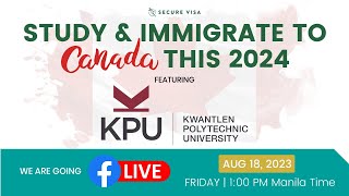 STUDY AT KPU AND IMMIGRATE TO CANADA THIS 2024