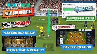 PES 2018 Mobile Offline Latest UPDATE New Agents Box Draw Player & Save Formation