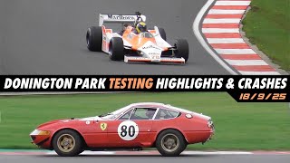 Donington Park Testing, Crashespure Sound Ferrari Daytona, Mclaren M29 F1, Gt Cup More 18925