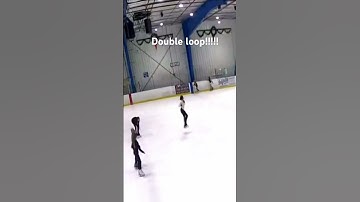 Fixed! Double loop! #doubleloop#figureskatinglife #figureskating #icerink #iceskating #yay