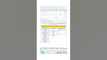 Find Common Value Between Two lists In Excel - #Shorts #excel #exceltech #exceltips
