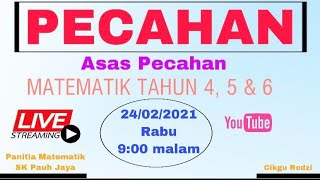 PECAHAN (Asas Pecahan) MATEMATIK TAHUN 4, 5 & 6