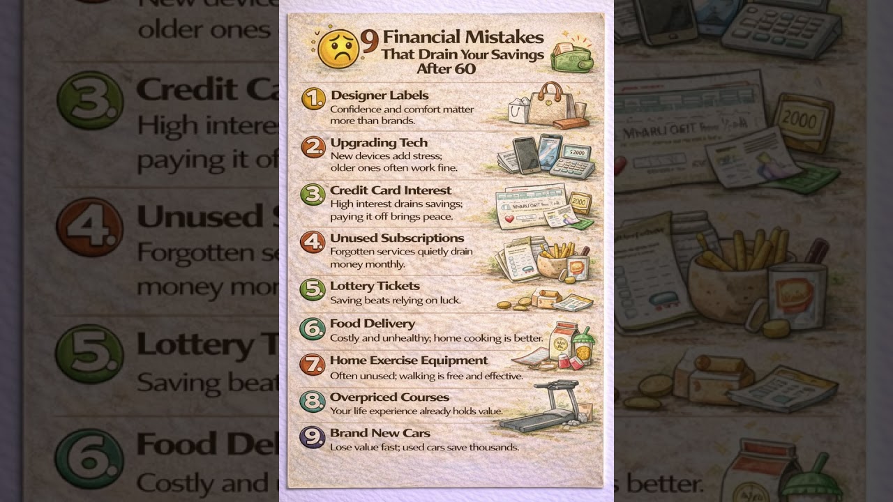 9 Financial Mistakes That Drain Your Savings After 60