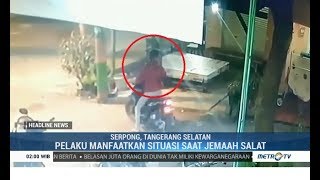 Aksi Pencurian Motor di Masjid Terekam CCTV