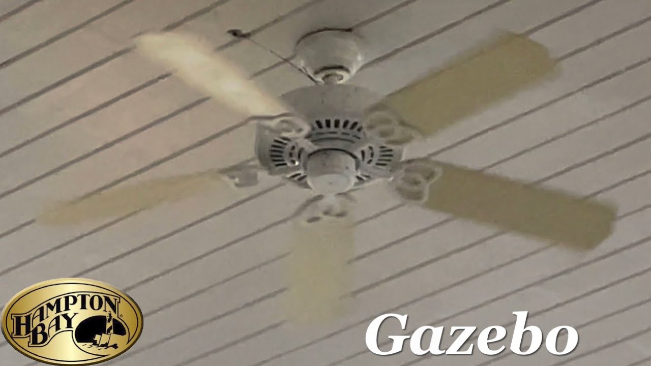 52” Hampton Bay Gazebo ceiling fans YouTube