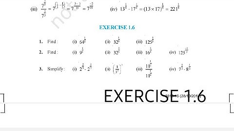 NCERT - Class 9th | Mathematics-Number systems | Detailed Solution | Exercise 1.6 |  Krish Bhutani