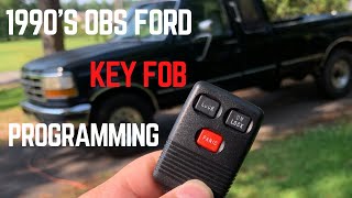 1990's OBS Ford Key Fob Programming in 2 minutes! Details