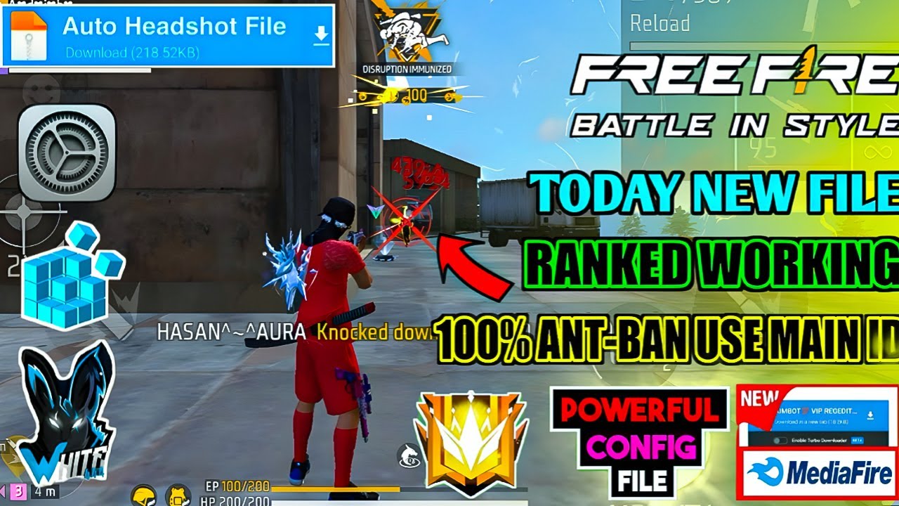 free fire headshot config file🎯🌠ob52 ff aimlock + no recoil regedit‼️ freefire one tap headshot file