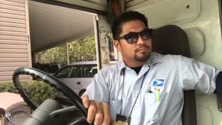 Time lapse mailman delivering mail