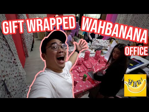 PRANKING WAHBANANA, We Gift Wrapped the Office!