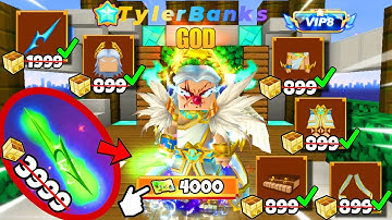 BUYING The GOD OF SKYBLOCK ARMOR and OP LIGHTNING WEAPON Using SKYBLOCK TOKENS!! - Blockman Go