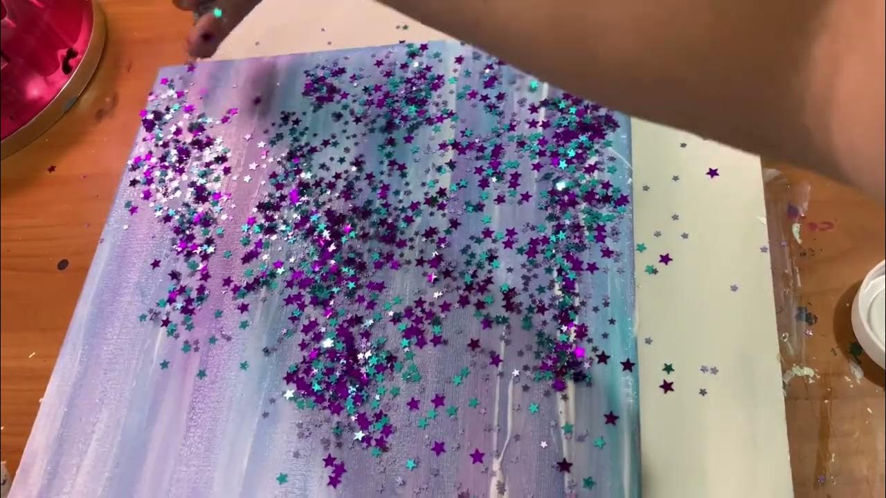 😎 How to do Bling canvas art , Glitter painting, glam art, asmr YouTube