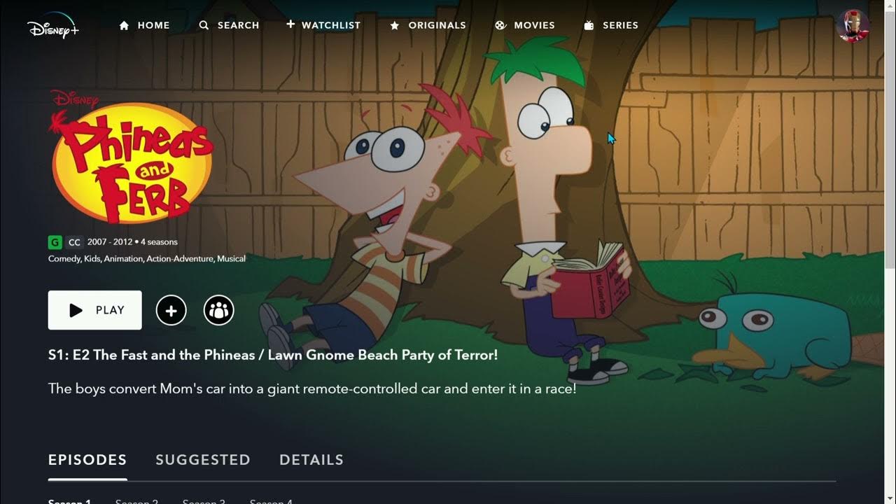 Watch Phineas and Ferb Full episodes Disney+ Google Chrome 2023 05 16