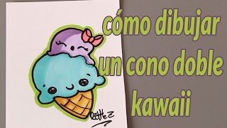 Cómo dibujar un cono helado / How to draw a cute cone
