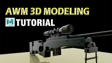 Awm 3d model | awm gun 3d model | 3d model | 3d modeling maya | 3d model texturing | gun texturing