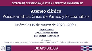 Ateneo clínico - Psicosomática; Crisis de Pánico y Psicoanálisis