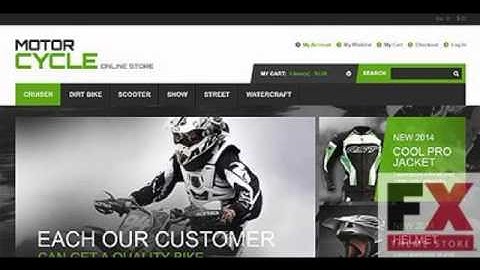 Preview Responsive Motorcycle Store Magento  TMT