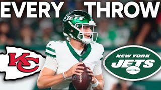 Zach Wilson Every Throw - Week 4 - New York Jets Vs Kansas City Chiefs Highlights