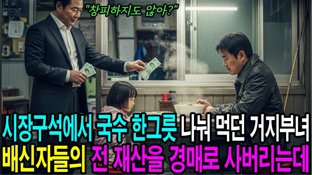 시장 구석에서 국수 한 그릇 나눠 먹던 '거지 부녀', 몇년 뒤 배신자들의 전 재산을 경매로 사버리는데..ㅣ감동사연ㅣ노후사연ㅣ사연라디오ㅣ오디오북