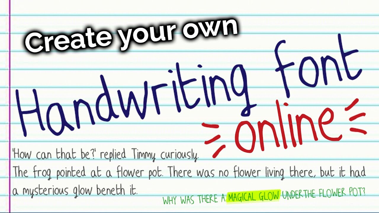 How To Create Your Own Handwriting Font It s Easy YouTube