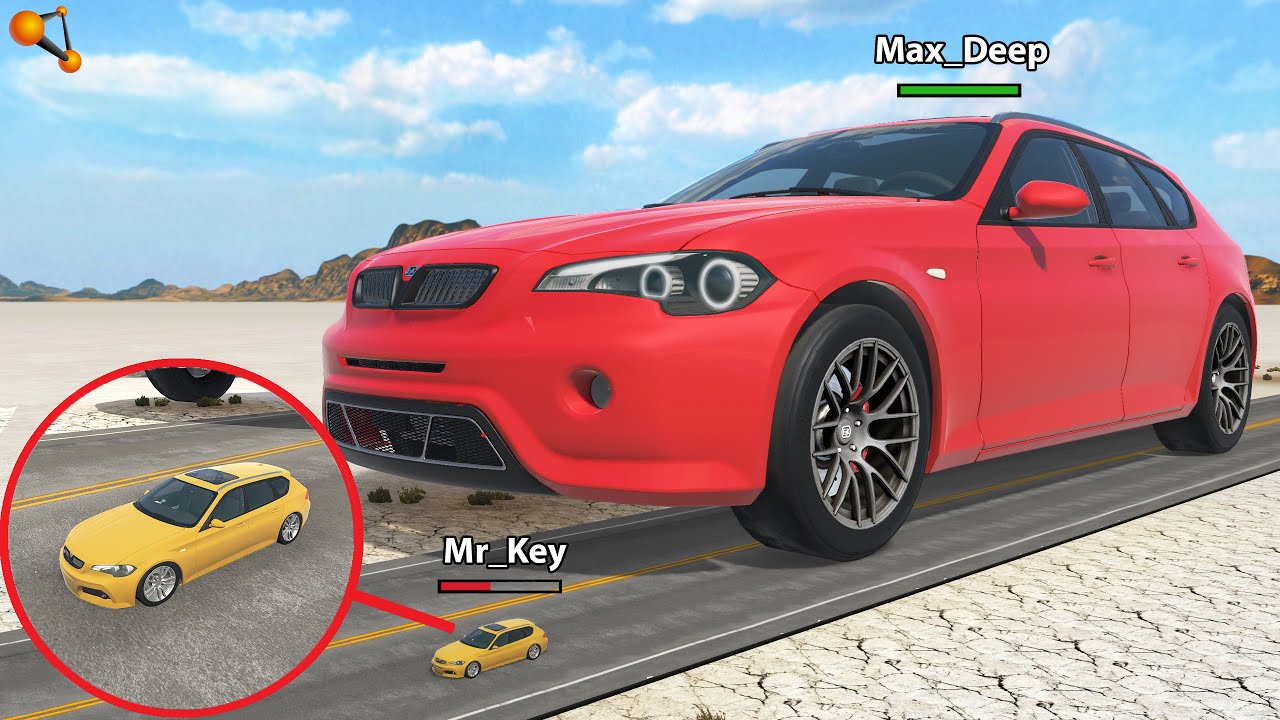 КОШКИ-МЫШКИ! ДРУГ ПРЕСЛЕДУЕТ МЕНЯ НА САМОЙ БОЛЬШОЙ МАШИНЕ | BeamNG.drive