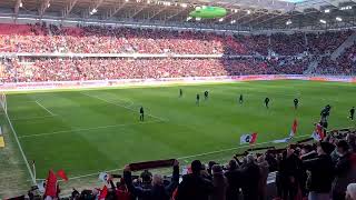 Badnerlied im Europa-Park Stadion SC Freiburg gegen Hertha BSC - 26.02.2022
