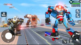 Skateboard Robot Multi Transform: Police Robot Game * Android Game screenshot 5